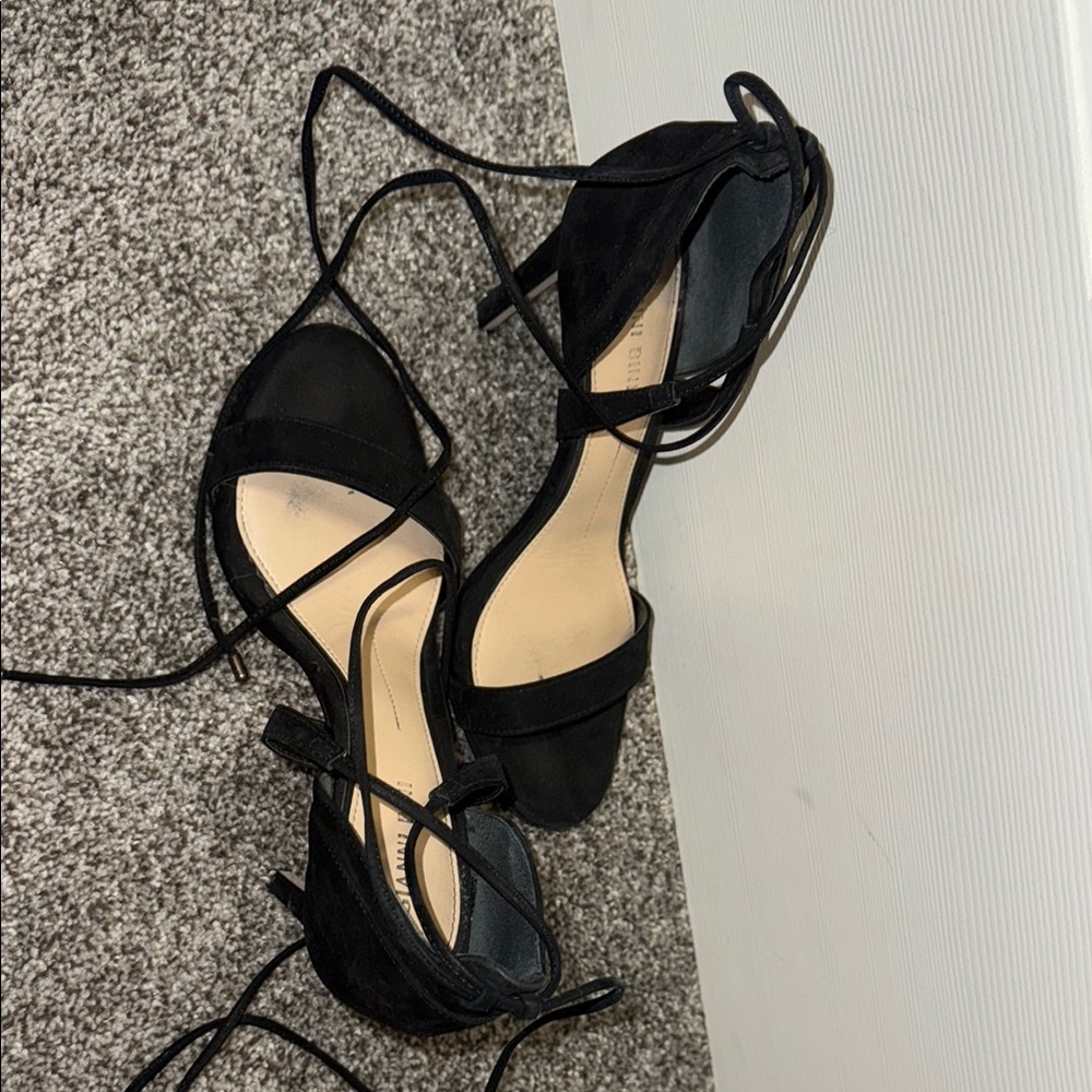 Gianni Bini Black Strappy Heels